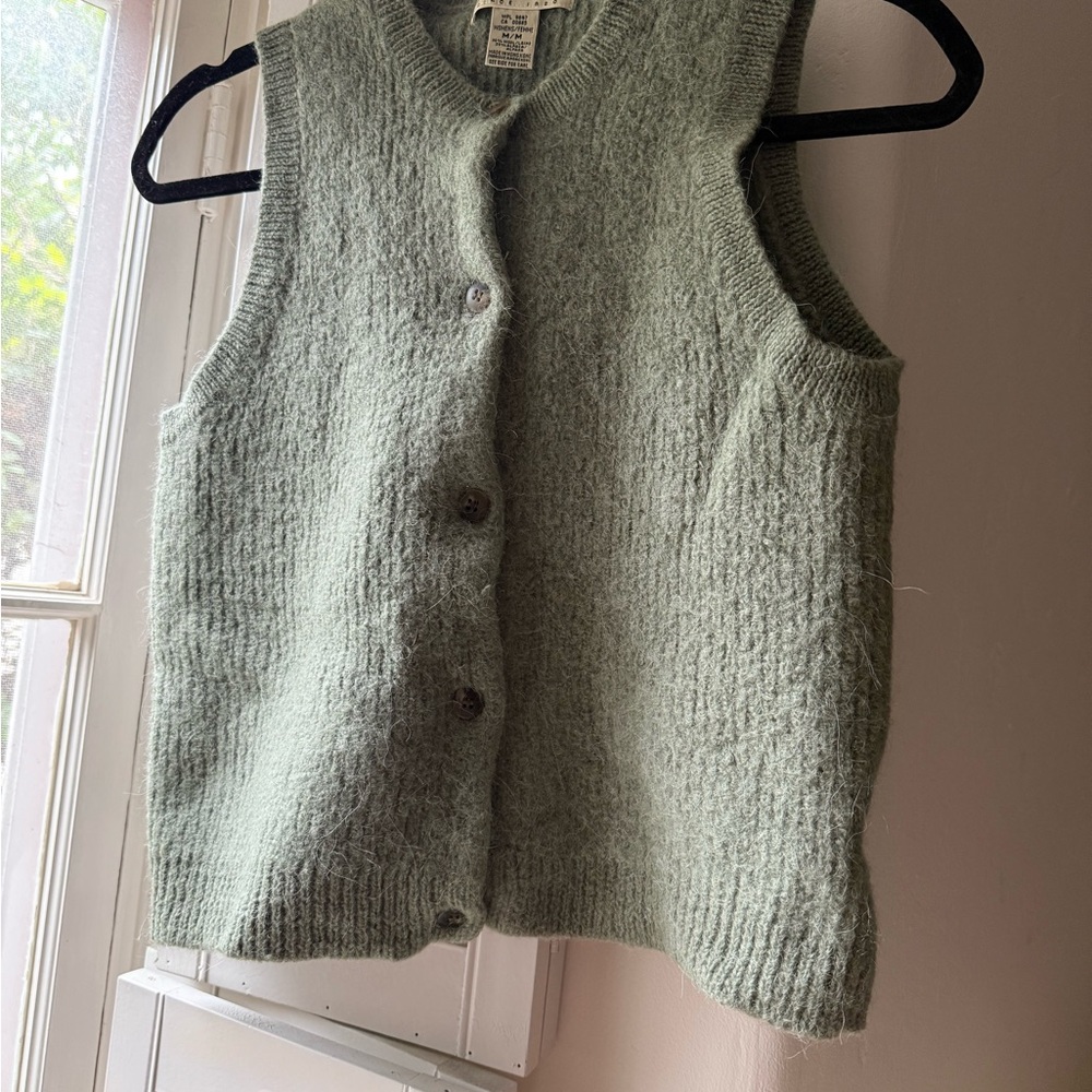 Vintage Eddie Bauer Green Wool & Alpaca Vest